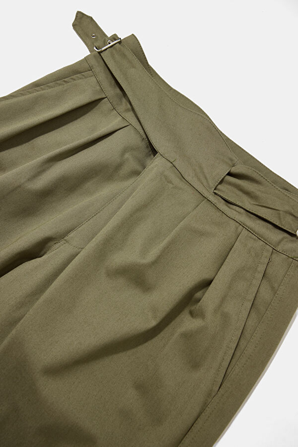 Light Khaki Straight Leg Women's Trousers 3
