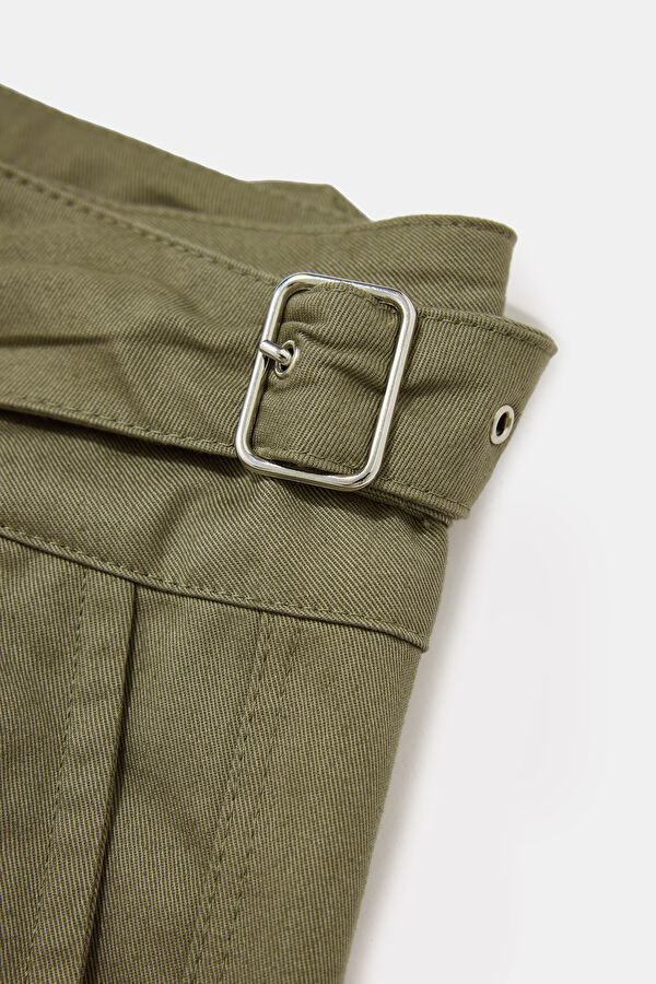 Light Khaki Straight Leg Women's Trousers 4
