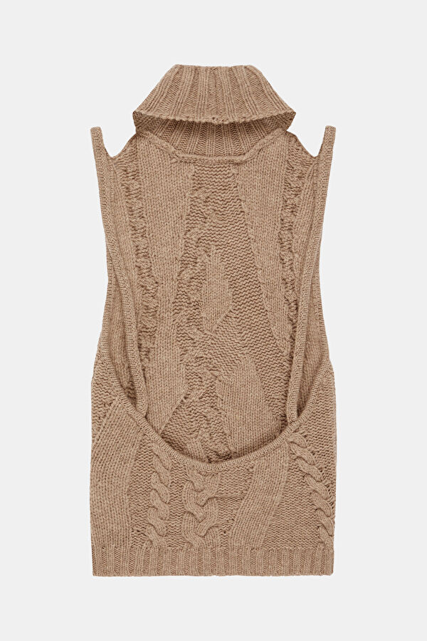Beige Strappy Women's Blouse 2