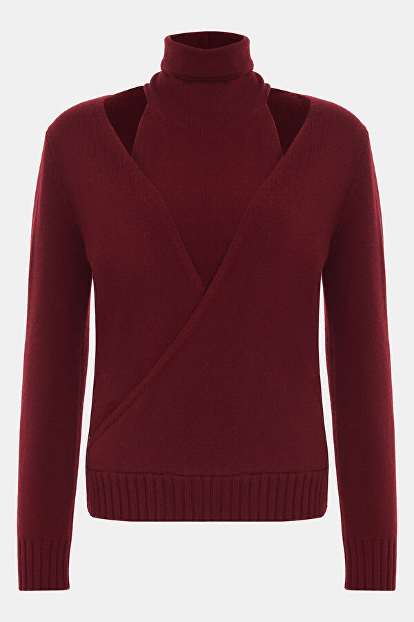 Burgundy Wool Women's Sweater