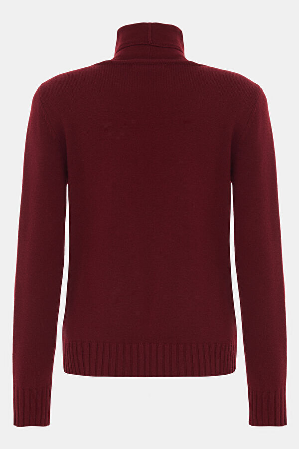 Burgundy Wool Women's Sweater 2