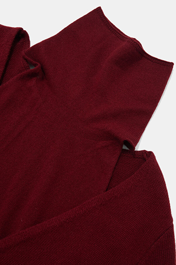 Burgundy Wool Women's Sweater 3