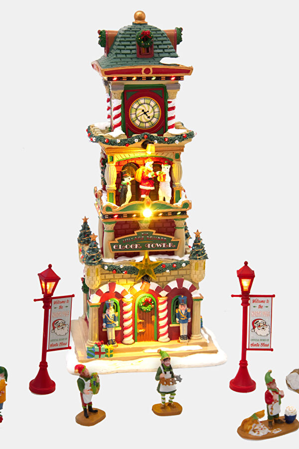 The Village Square Clock Tower Set 3