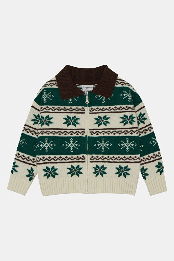 Ecru Wool Cardigan
