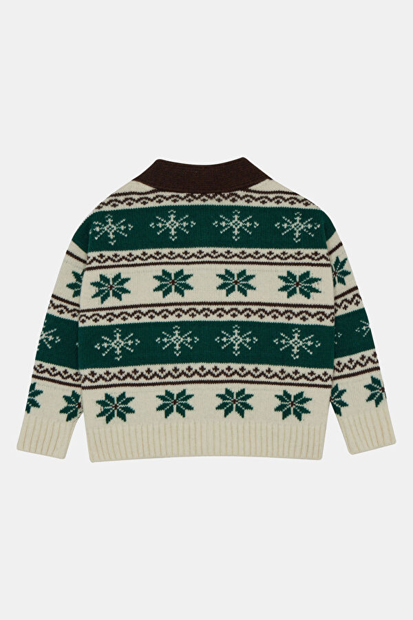 Ecru Wool Cardigan 2