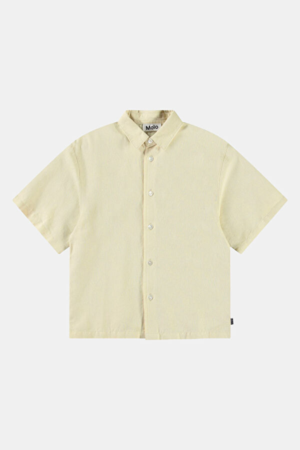 Light Yellow Linen Kids Shirt