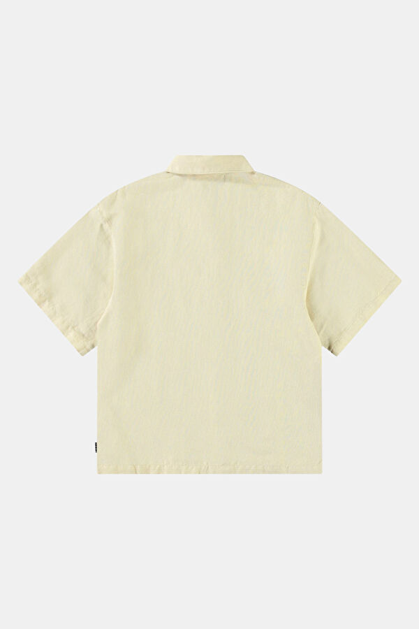 Light Yellow Linen Kids Shirt 3