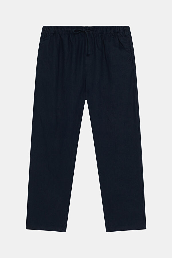 Black Linen Men's Trousers