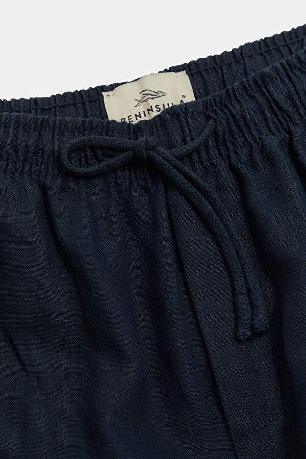 Black Linen Men's Trousers 3