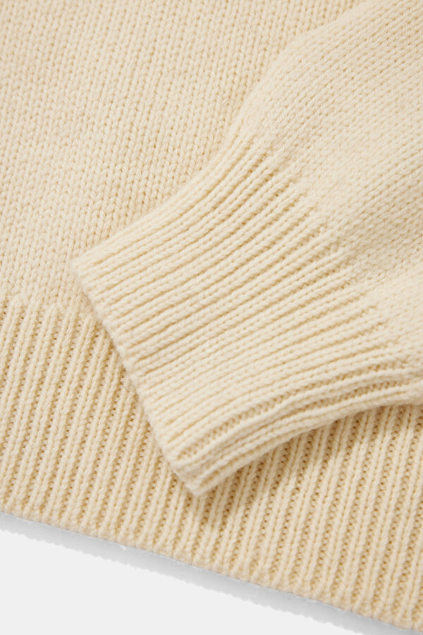 Khaki Patterned Knit Sweater 4