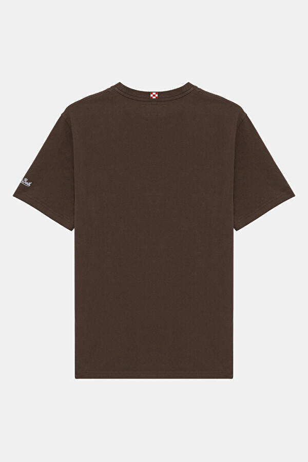 Relax Fit Brown Crew Neck Printed T-Shirt 2