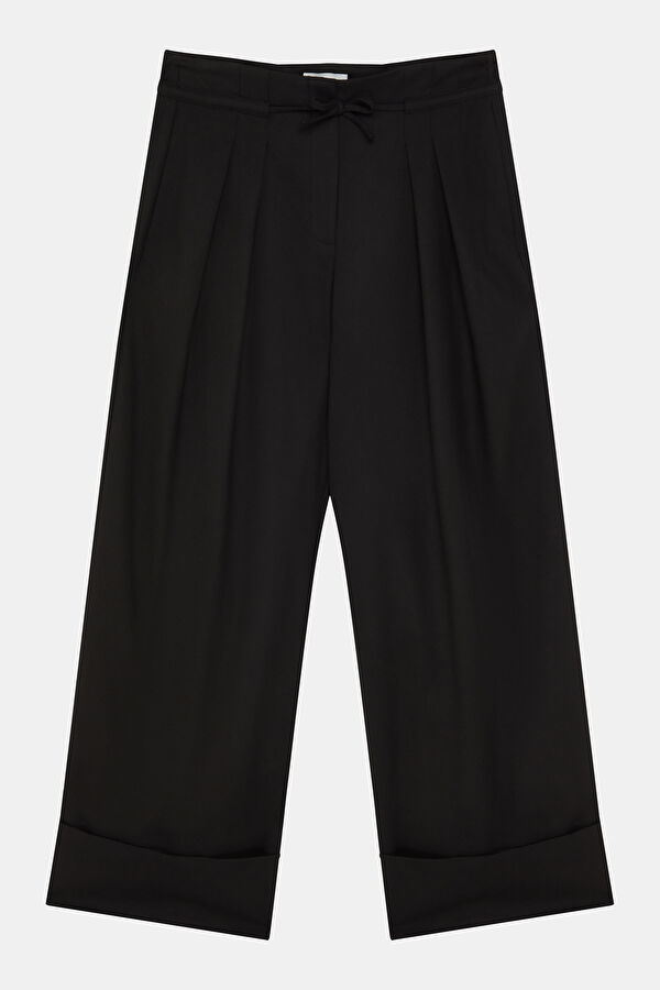 Black Wide Leg Women's Trousers 5