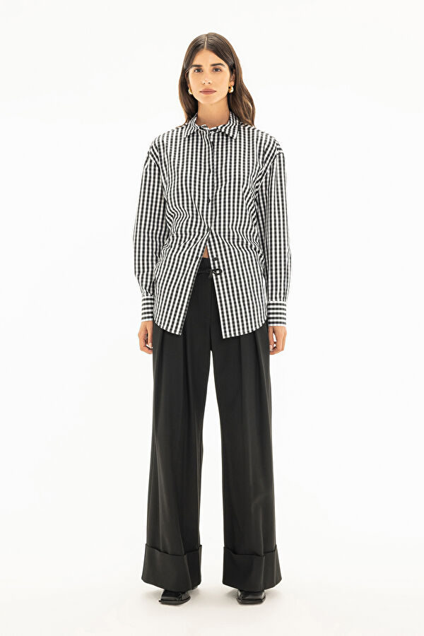 Black Wide Leg Women's Trousers