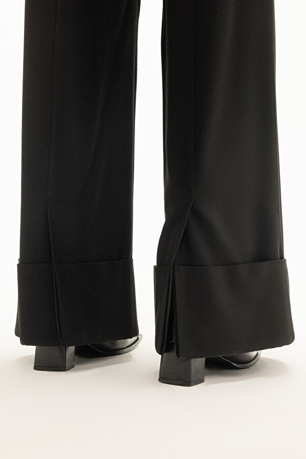 Black Wide Leg Women's Trousers 4