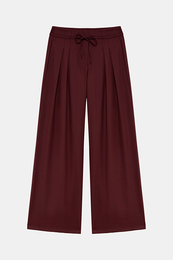 Burgundy Women's Trousers 5