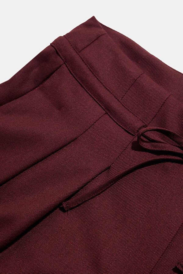 Burgundy Women's Trousers 7