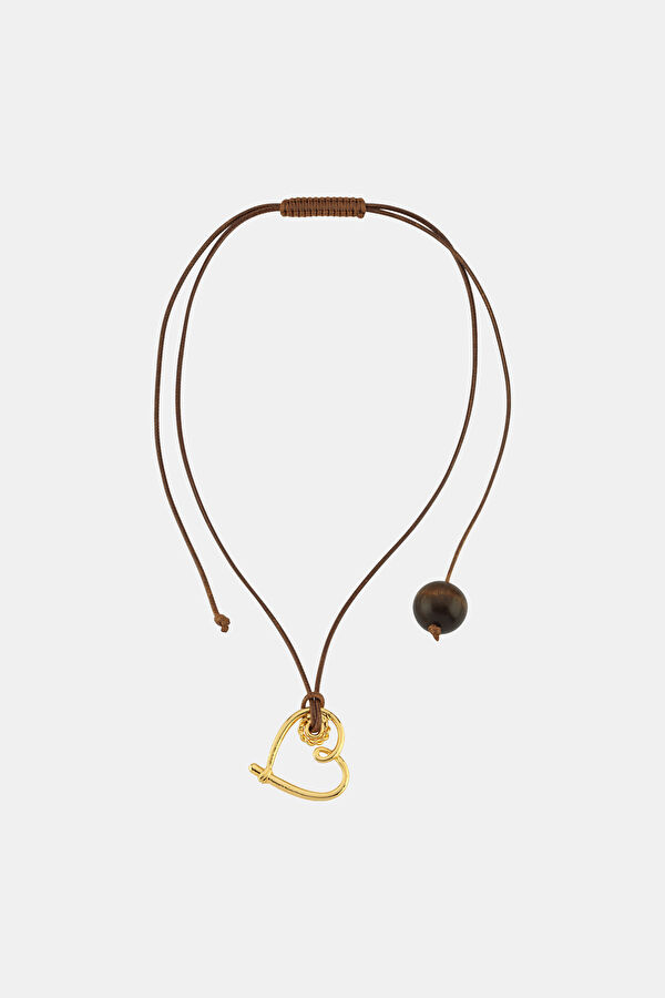 Coffee Gold Plated Necklace