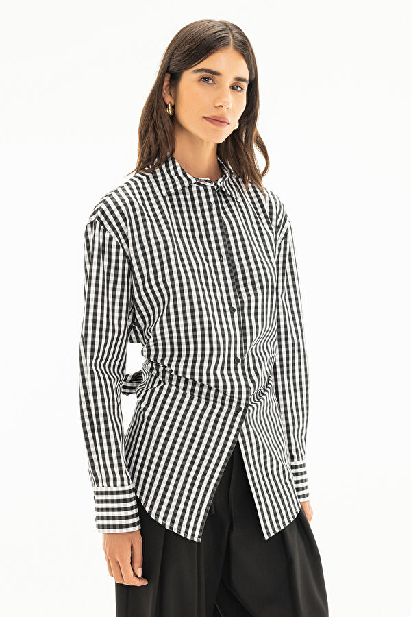Women's Shirt with Gingham Pattern