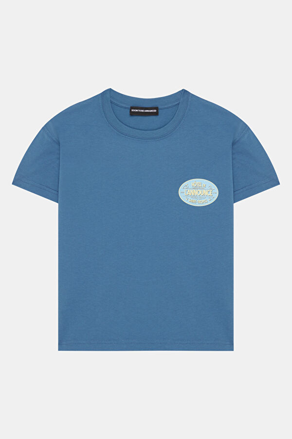 Navy Blue Crew Neck Women's T-Shirt