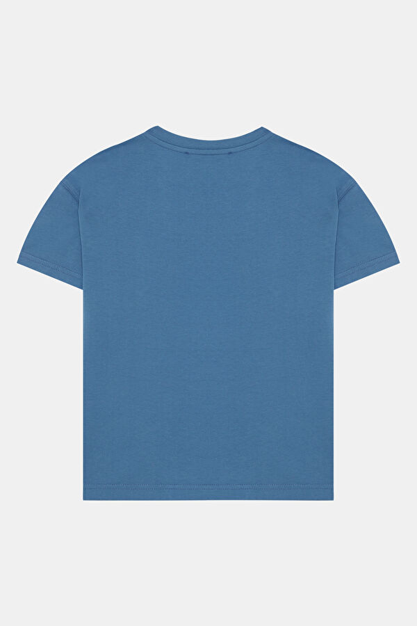 Navy Blue Crew Neck Women's T-Shirt 2
