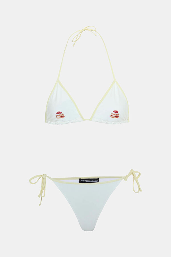 Sarı Bağcıklı Kadın Bikini