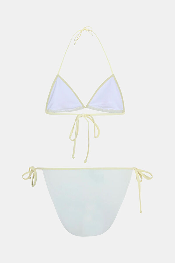 Sarı Bağcıklı Kadın Bikini 2