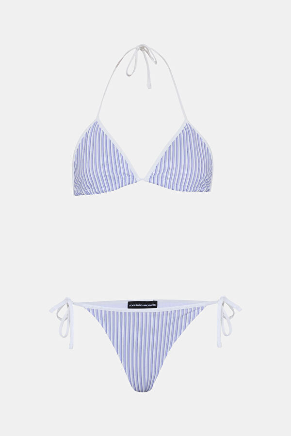 Purple Lace-up Women's Bikini