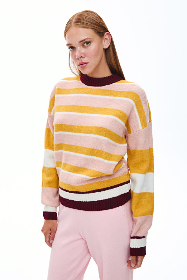 Multicolored Striped Women's Sweater