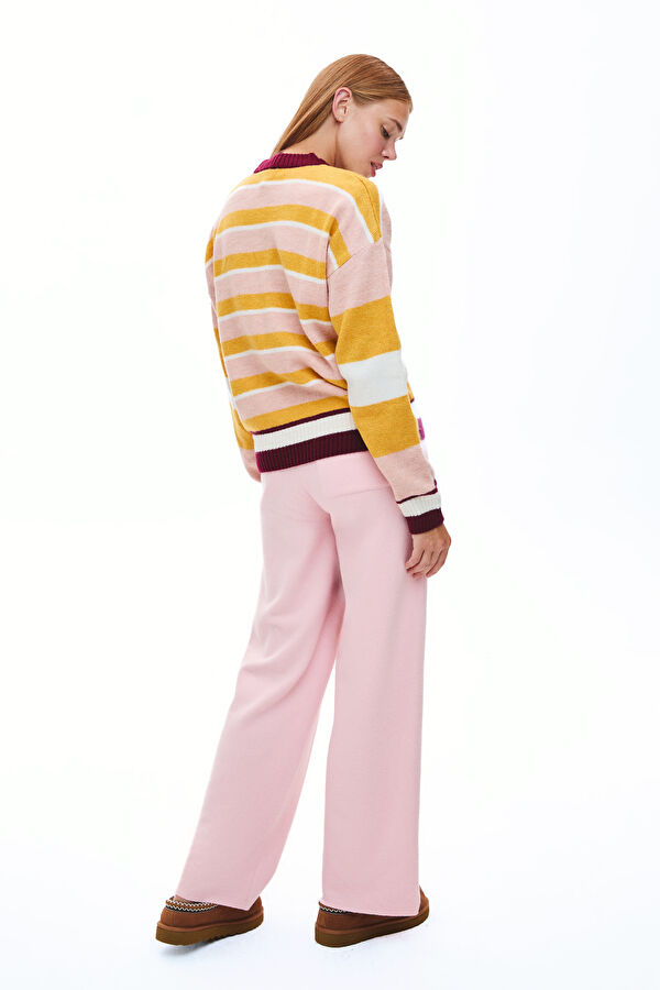 Multicolored Striped Women's Sweater 2