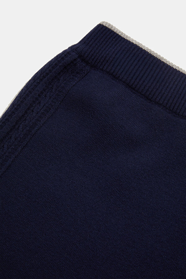 Navy Blue Wide Leg Women's Trousers 4