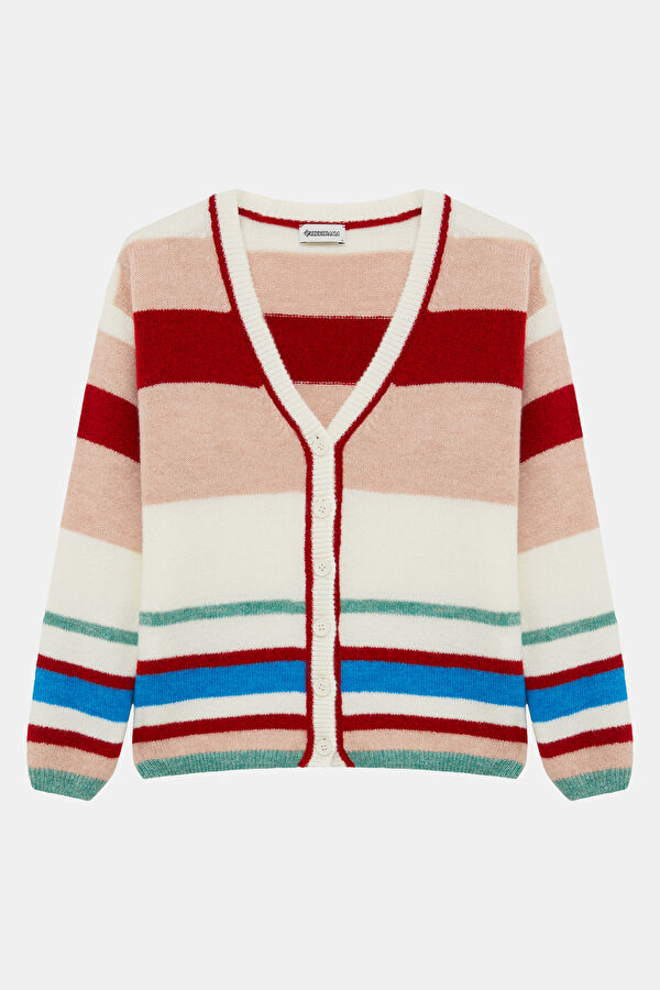 Multicolored Striped Women's Cardigan 5