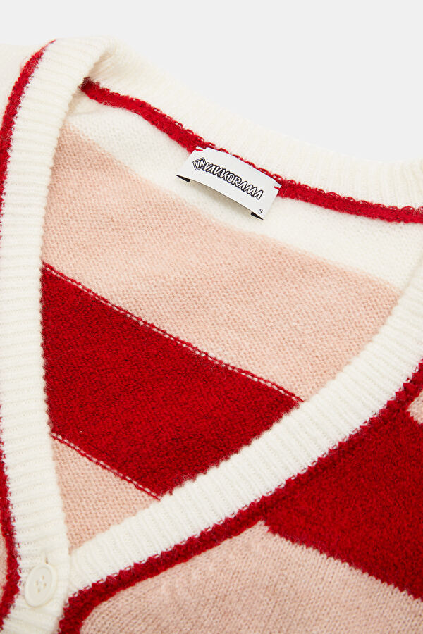 Multicolored Striped Women's Cardigan 7
