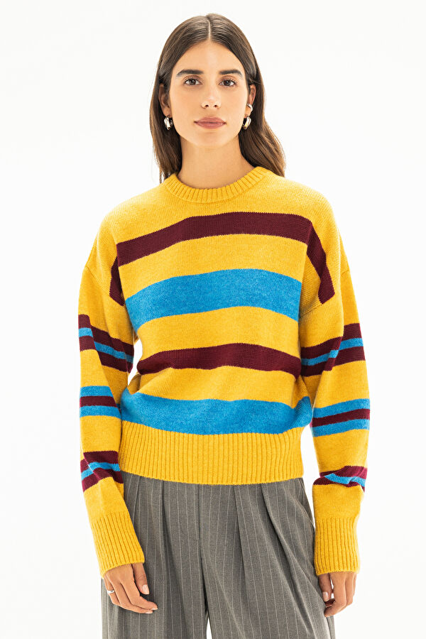 Multicolored Striped Women's Sweater
