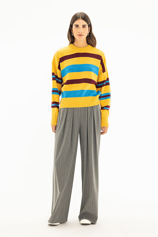 Multicolored Striped Women's Sweater 3