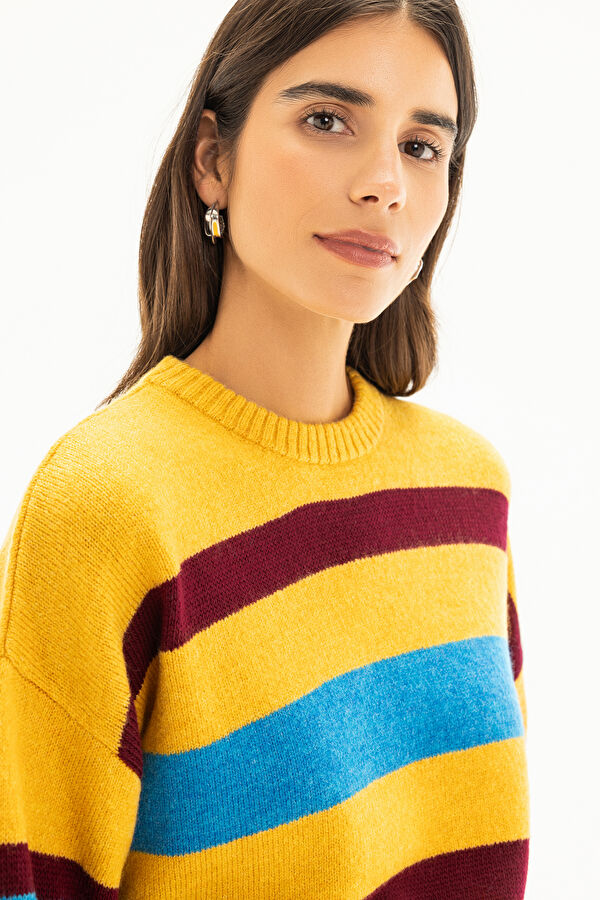 Multicolored Striped Women's Sweater 4