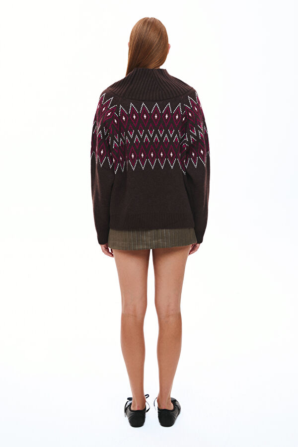 Colorful Patterned Women's Sweater 2
