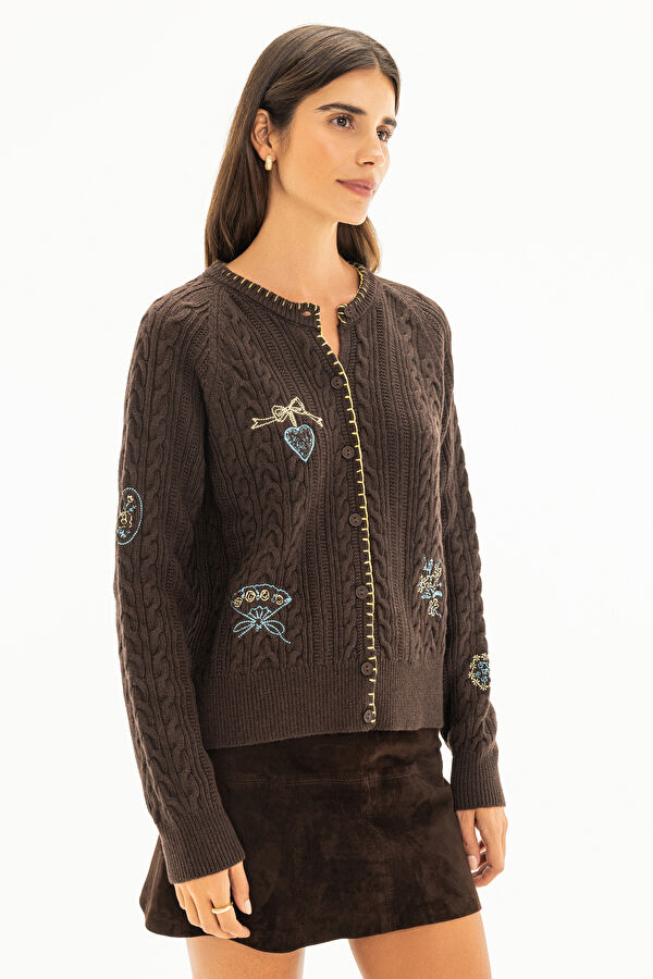 Brown Women's Cardigan