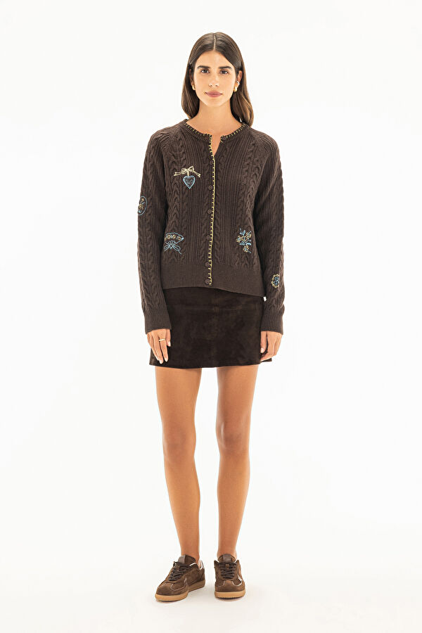 Brown Women's Cardigan 3