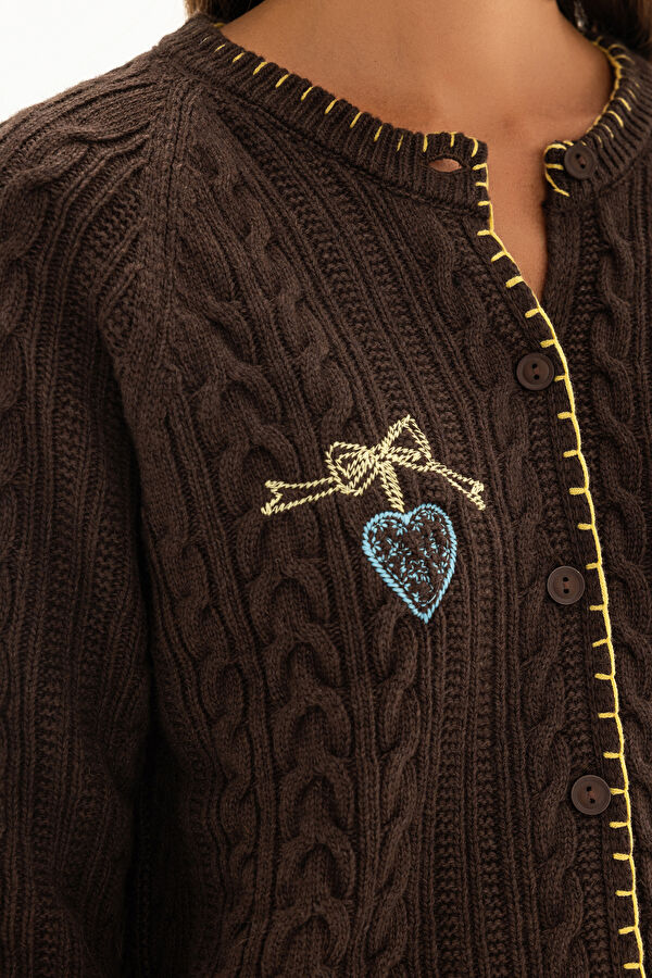 Brown Women's Cardigan 4
