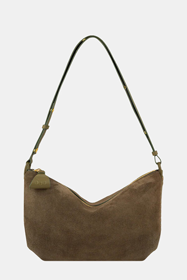 Khaki Suede Bag