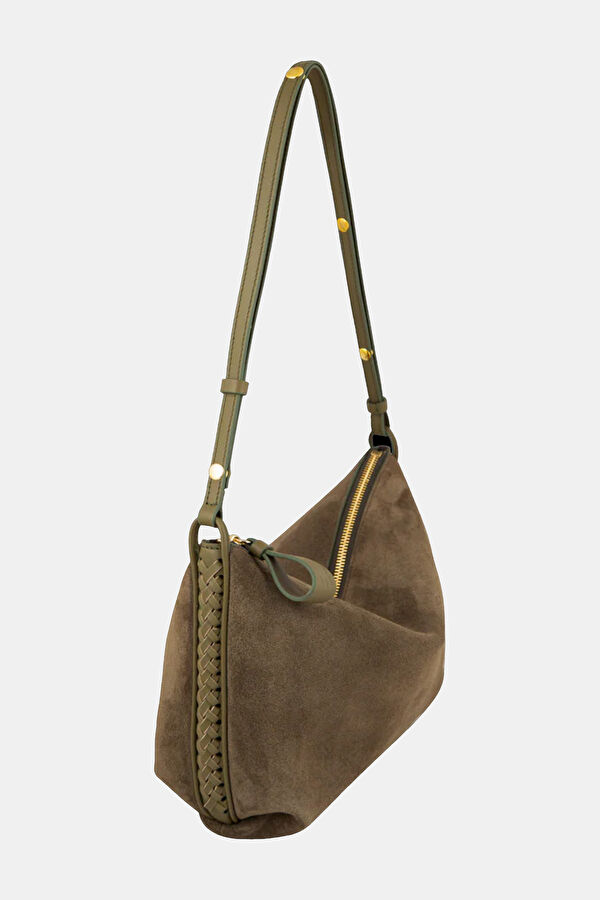 Khaki Suede Bag 2