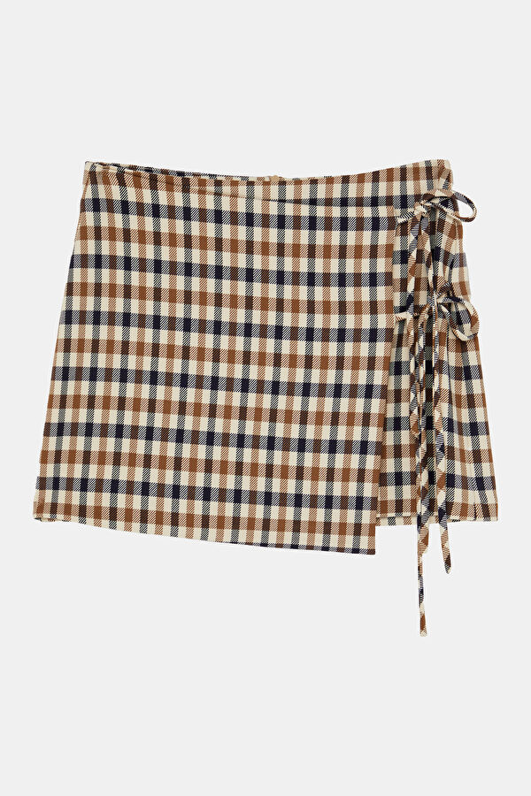 Yellow Plaid Women's Skirt 3