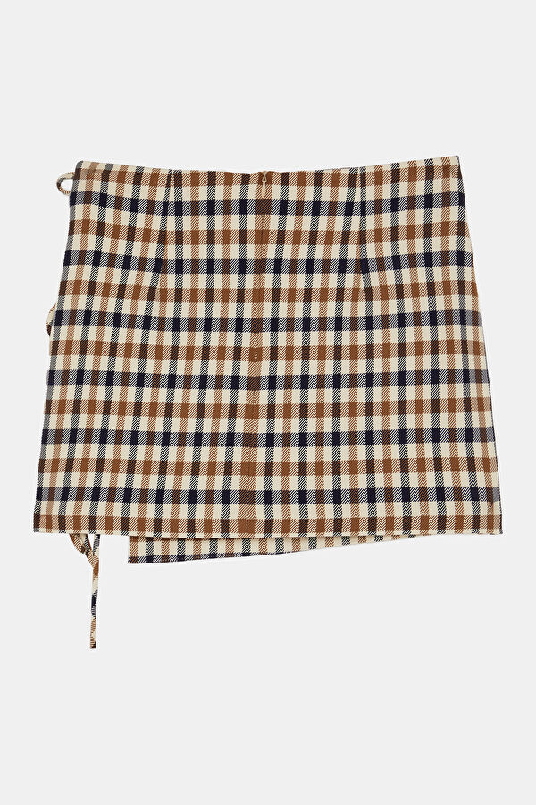 Yellow Plaid Women's Skirt 4