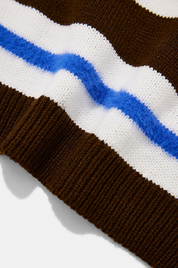 Colorful Striped Patterned Strappy Women's Blouse 4