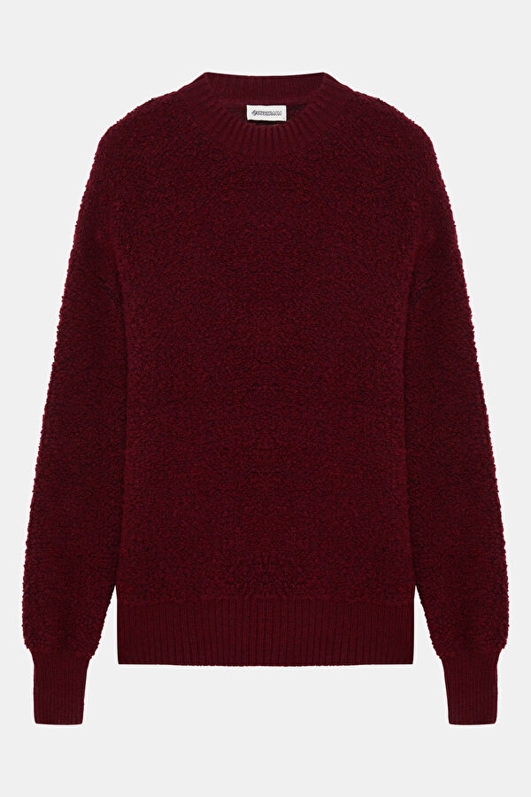 Burgundy Knitted Women's Sweater 6