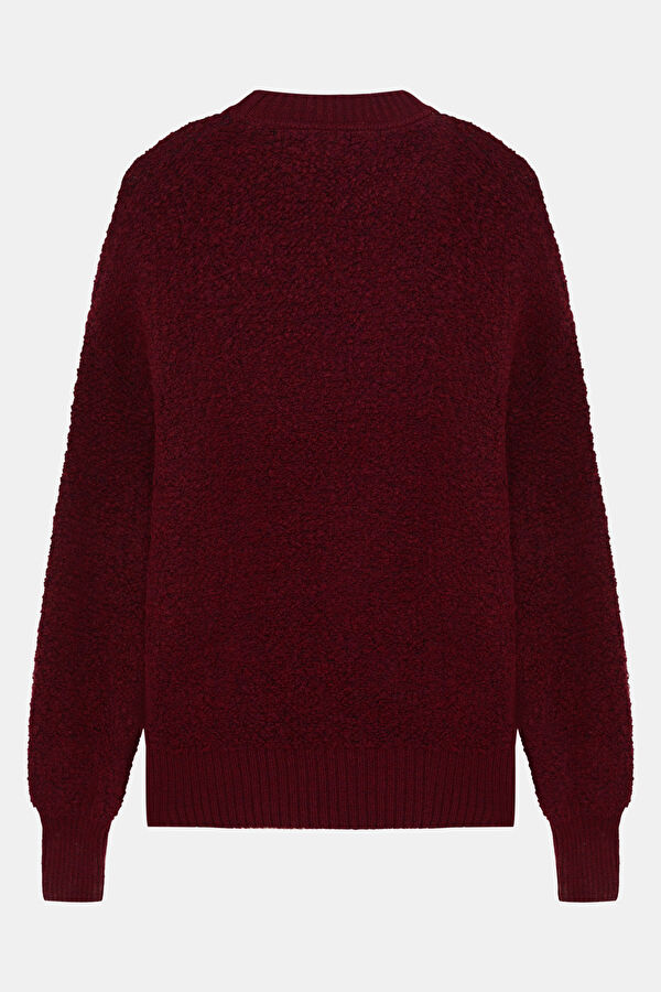 Burgundy Knitted Women's Sweater 7