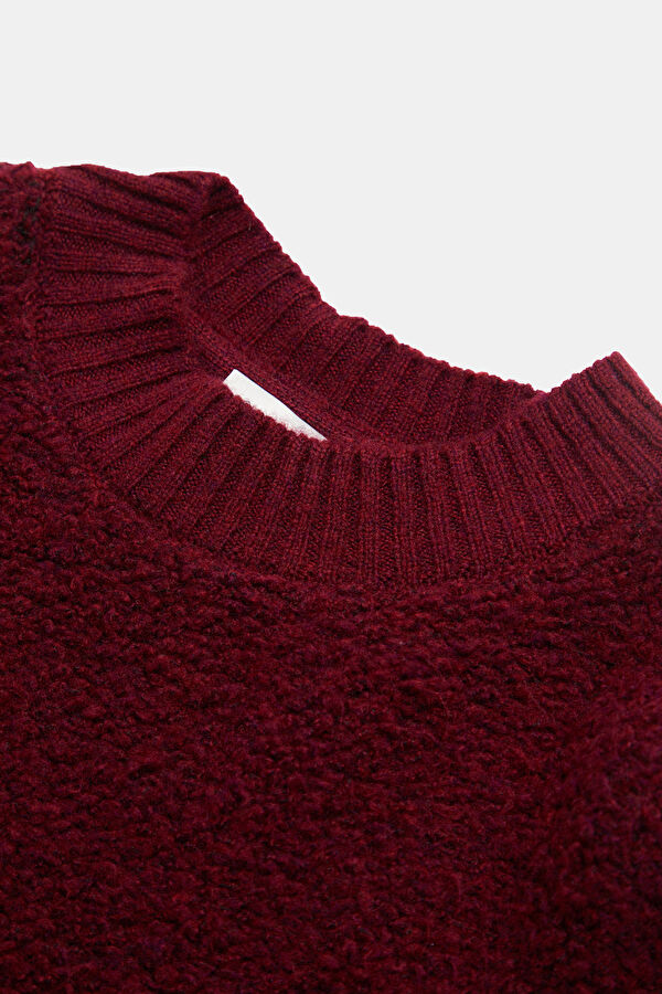 Burgundy Knitted Women's Sweater 8