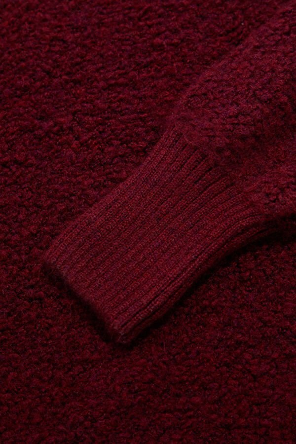 Burgundy Knitted Women's Sweater 9