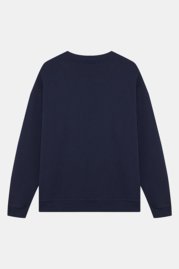 Relax Fit Navy Crew Neck Men's Sweatshirt 2
