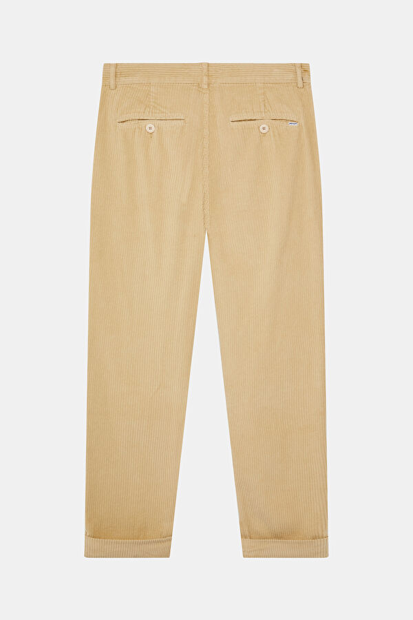 Relax Fit Cream Straight Men's Pants 2
